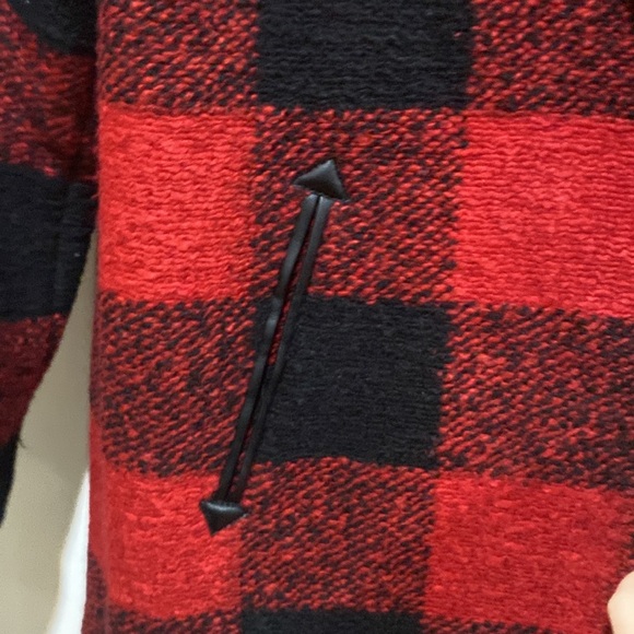 New with tag Lucky Brand Buffalo Plaid red black jacket coat - Picture 9 of 13